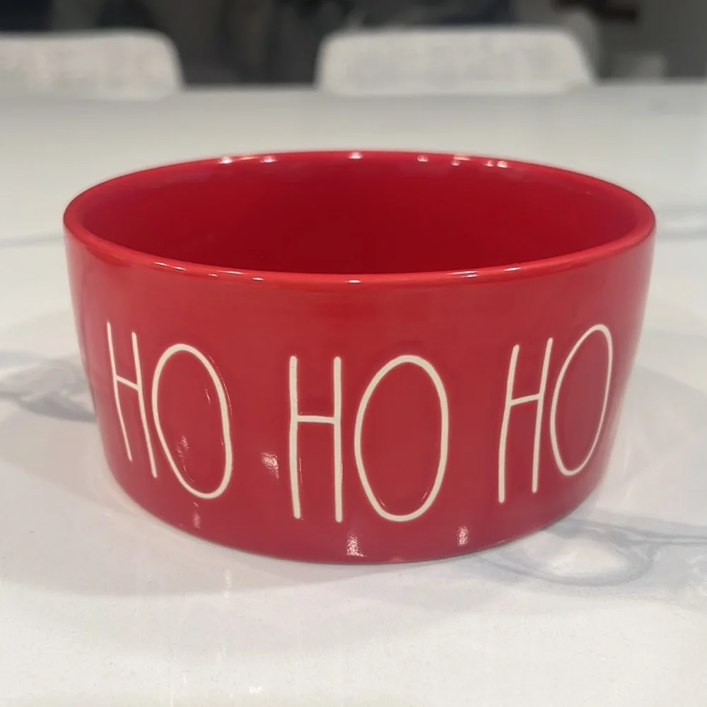 🐾Rae Dunn 🎄🎁⛄️HO-HO-HO DOG Bowl